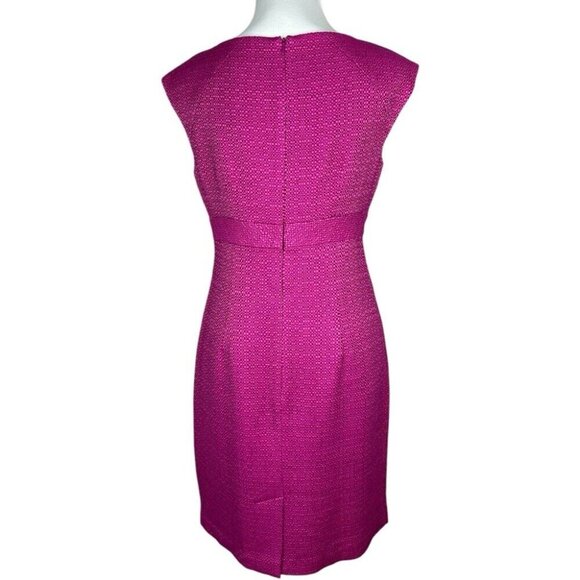 Trina Turk Women's NWT Purple Jacquard Designer Luxury Sheath Dress 6/C36 - Picture 5 of 8
